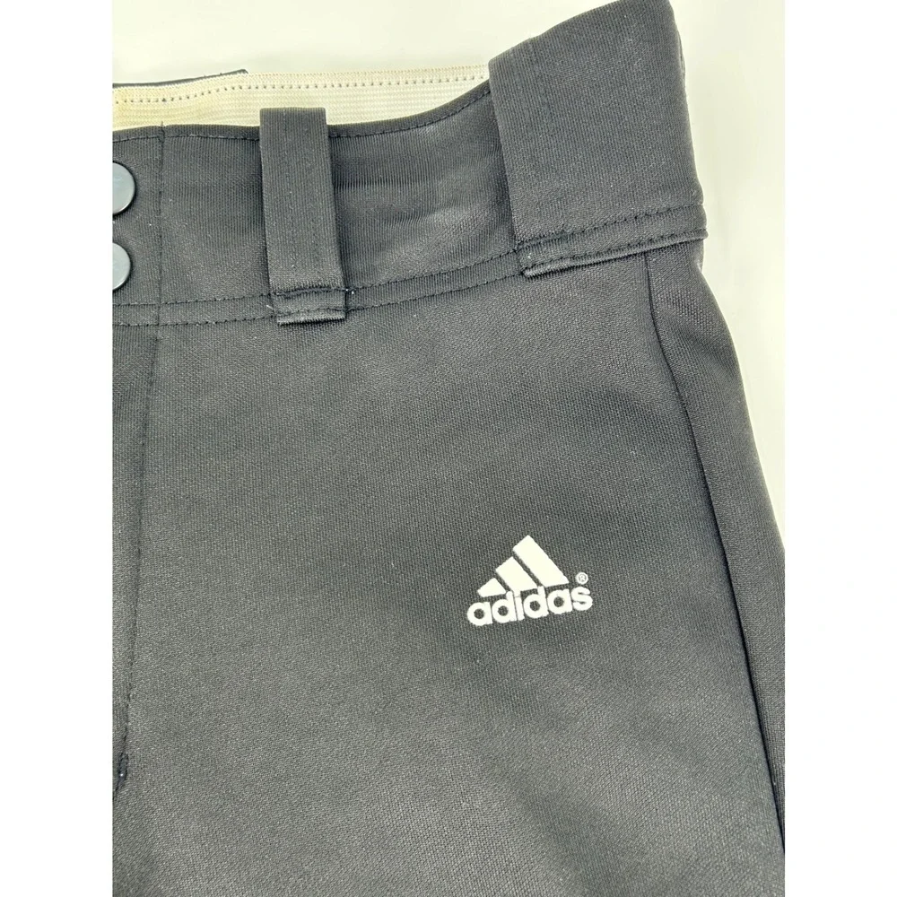 Adidas Mens Climalite Baseball Pants Black Athletic Trousers Medium Reinforced